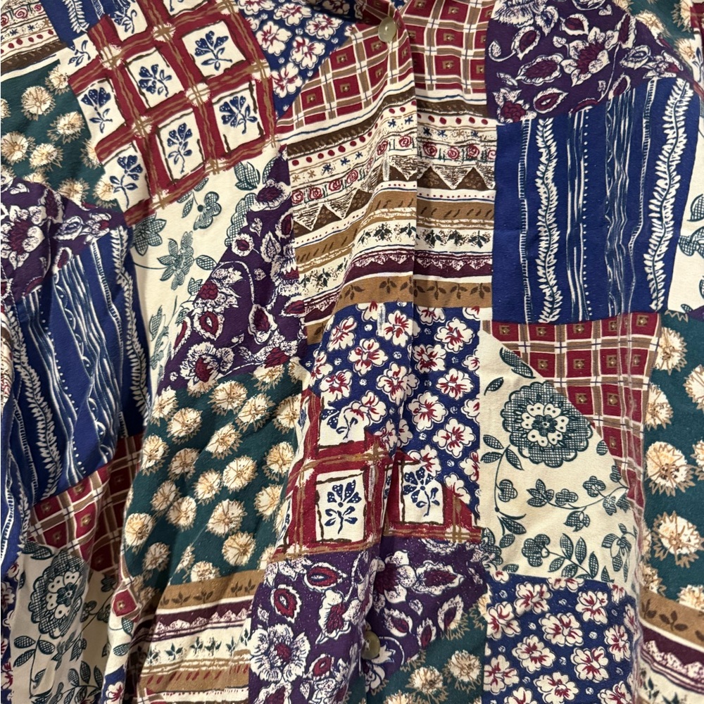 🍄Patchwork Patterned shirt - Picture 2 of 3